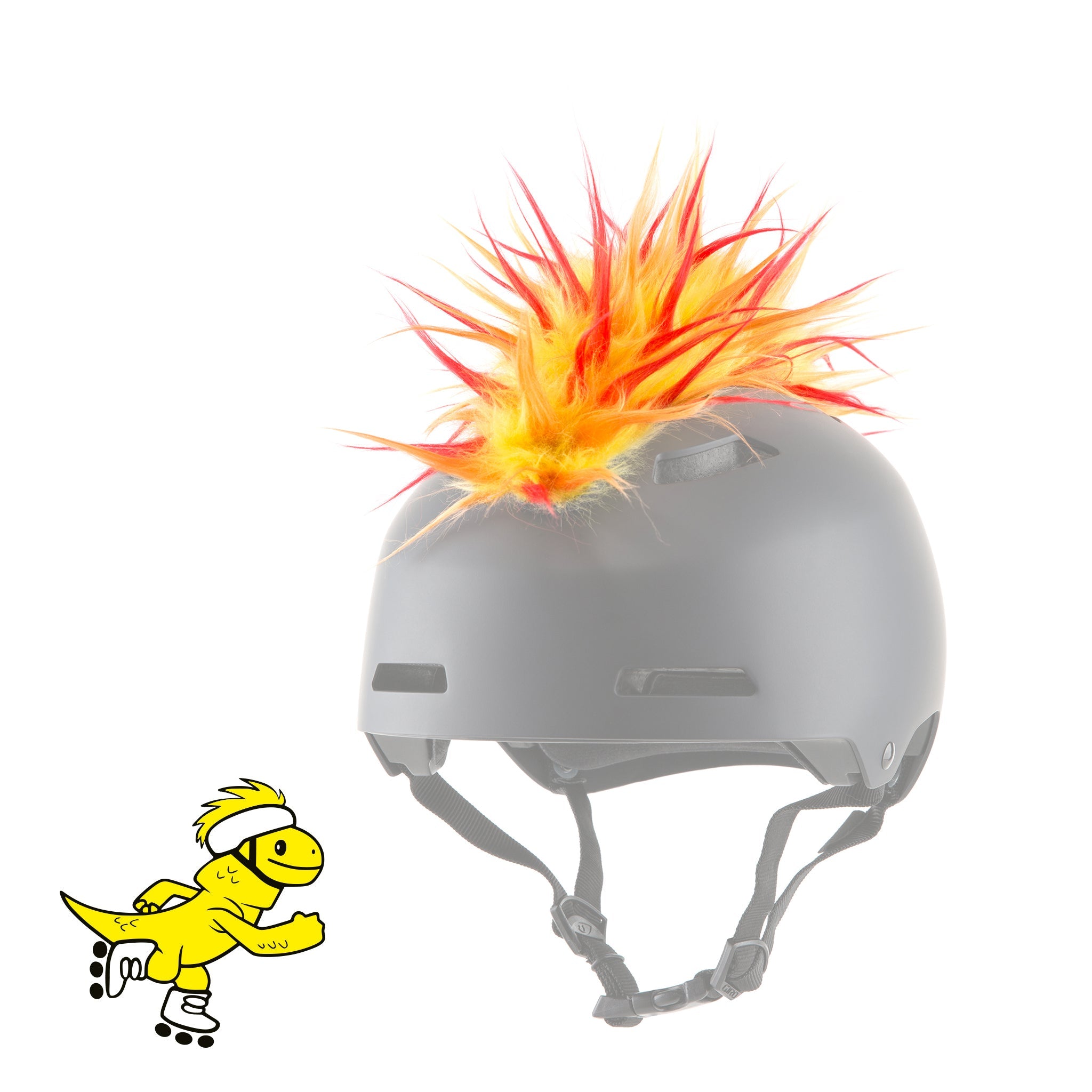 Parawild Helmet Accessories - Yacu The Iguana Mohawk - Flame-Mountain Baby